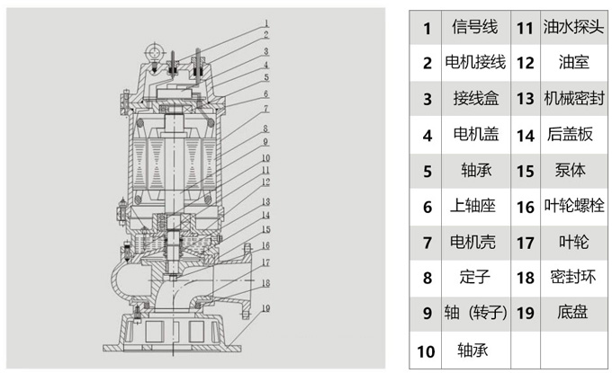 自動攪勻排污泵結(jié)構(gòu)圖