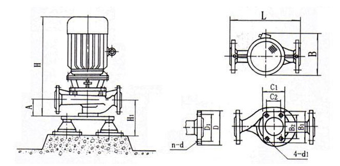 立式離心泵安裝圖